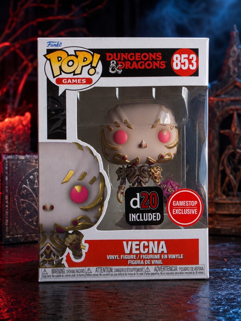 Funko Pop Dungeons & Dragons Vecna #853 GameStop Exclusive D20 NIB